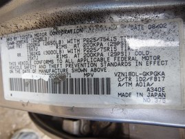 2002 Toyota 4Runner SR5 Gray 3.4L AT 2WD #Z22084